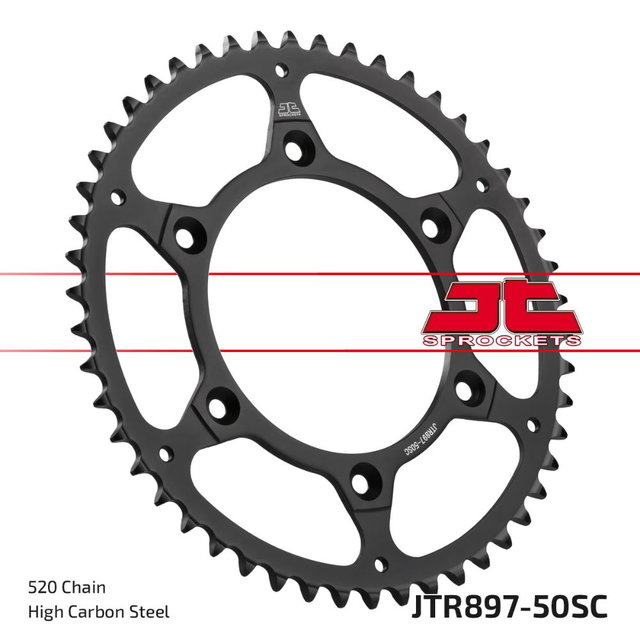 Couronne arrière JT acier Husaberg 450 FE (04-14) 50 dents autonettoyant JTR897.50SC