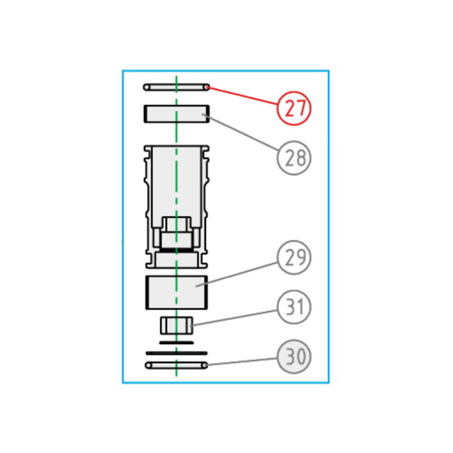 Piston libre KYB Honda CRF 450 R (13-14) - Joint torique supérieur K110270000301
