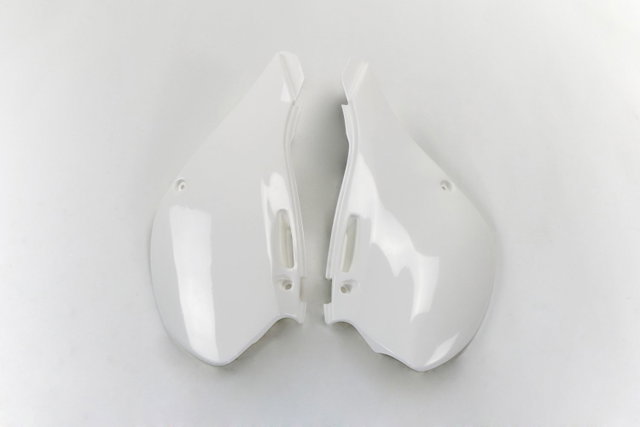 Plaques latérales porte-numéro Kawasaki KX 250 (99-02) blancs* KA03721-047