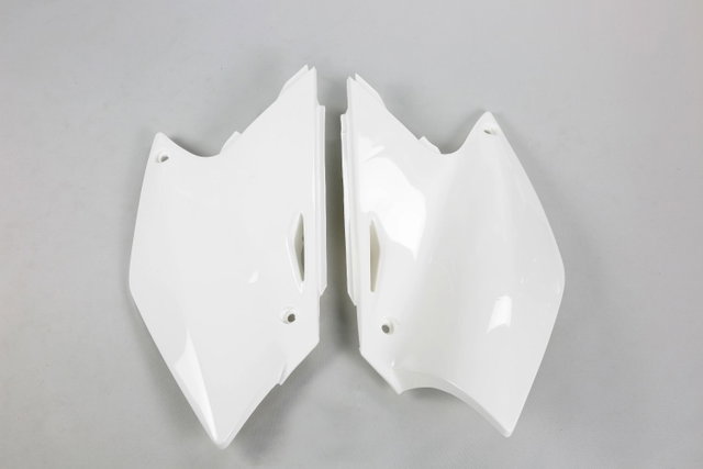 Plaques latérales porte-numéro Kawasaki KX 250 F (04-05) blancs* KA03755-047