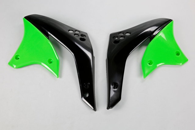 Coques de Radiateur Kawasaki KX 450 F (06) noirs et verts* KA03770-026