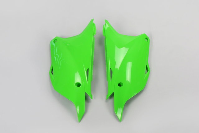 Plaques latérales porte-numéro Kawasaki KX 85 (14-26) verts* KA04729-026