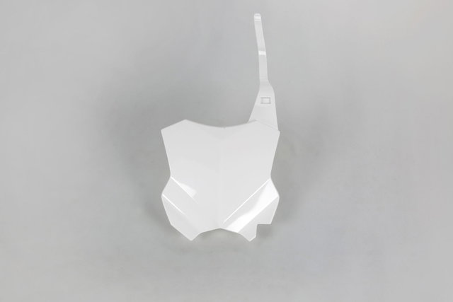 Plaque numéro avant Kawasaki KX 250 F (17-26) blanche* KA04738K-047