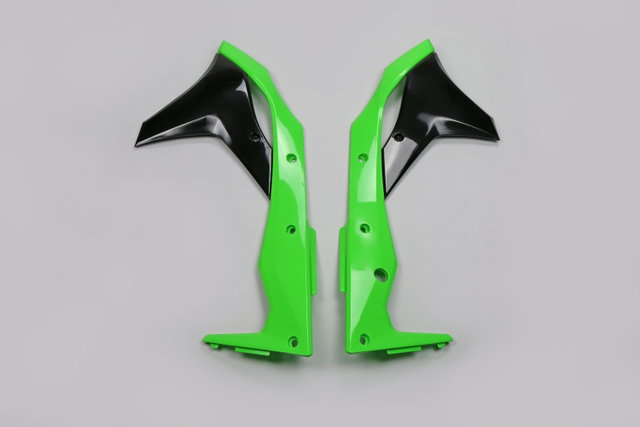 Coques de Radiateur Kawasaki KX 250 F (17-20) verts et noirs* KA04747-999