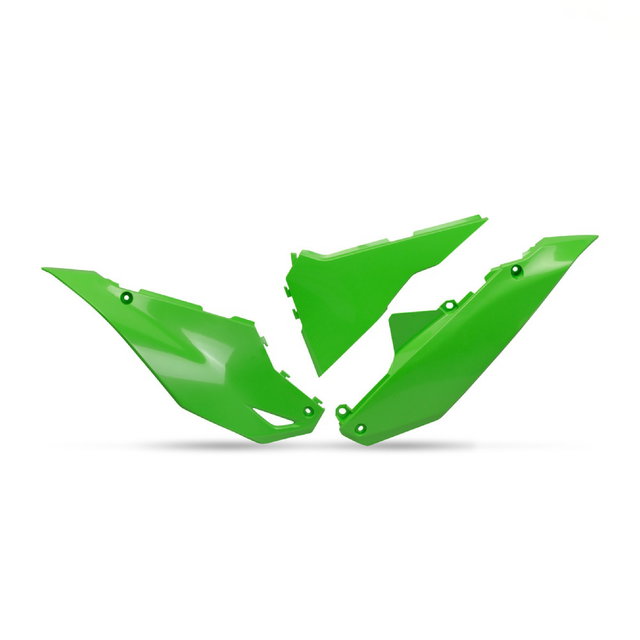 Plaques latérales porte-numéro Kawasaki KX 250 F (25-26) verts* KA04762-026