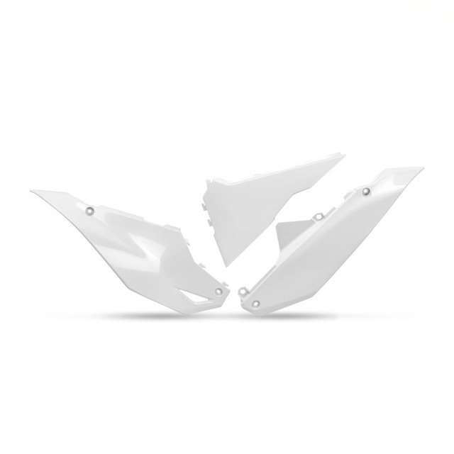 Plaques latérales porte-numéro Kawasaki KX 250 F (25-26) blancs KA04762-047