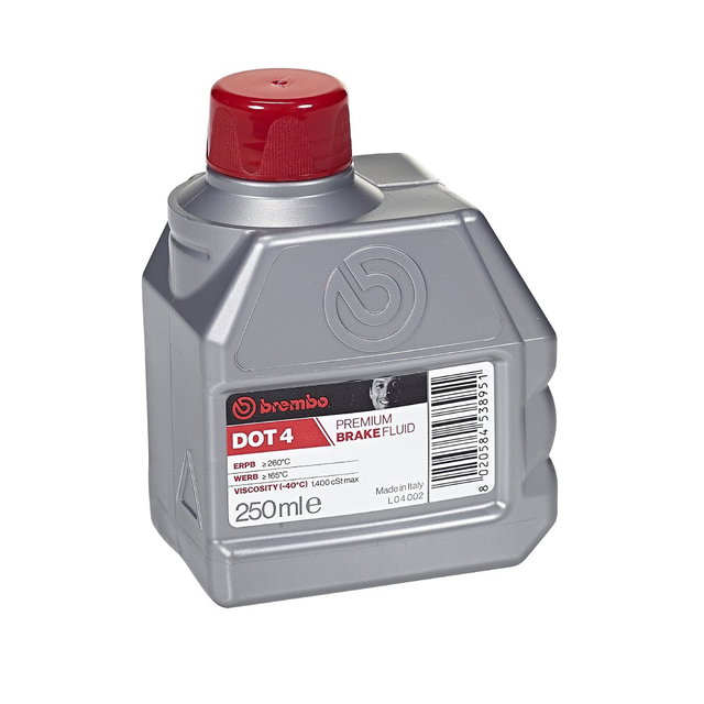 Liquide de frein Brembo Premium DOT 4 Low Viscosity - 250 ml LA4202