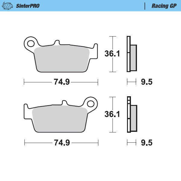 Plaquettes Moto Master Suzuki RM 250 (96-12) arrière GP MM-091812