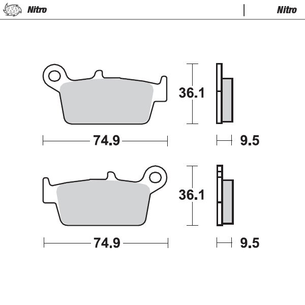 Plaquettes Moto Master TM EN/MX 250 (01-04) arrière nitro MM-091821