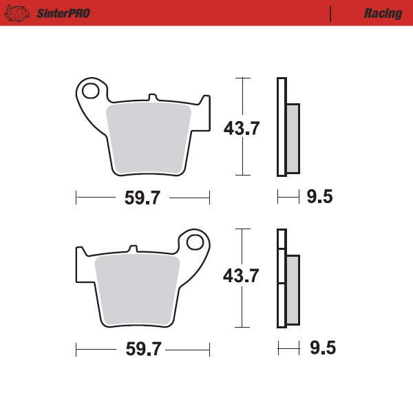 Plaquettes Moto Master Honda CRF 250 R (04-25) arrière racing MM-094311