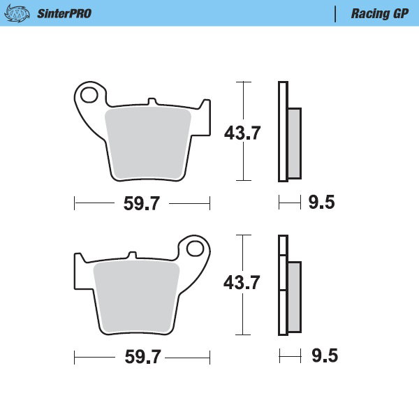 Plaquettes Moto Master Honda CRF 250 RX (19-25) arrière GP MM-094312