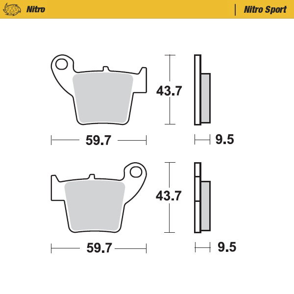 Plaquettes Moto Master Honda CR 250 (02-07) arrière nitro MM-094322