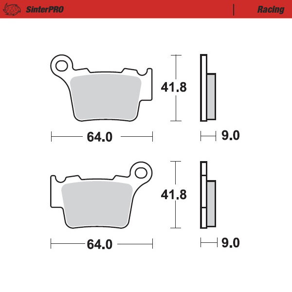 Plaquettes Moto Master Husaberg 390 FE (10-12) arrière racing MM-094411