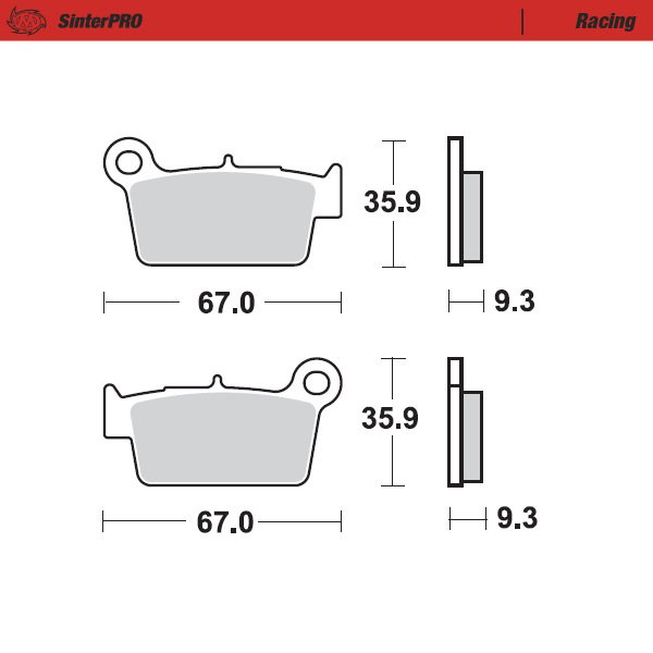 Plaquettes Moto Master Beta RR 525 (05-09) arrière racing MM-094511