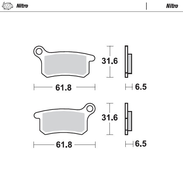 Plaquettes Moto Master KTM 85 SX (04-10) arrière nitro MM-094621