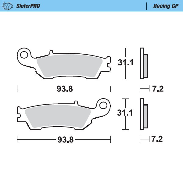 Plaquettes Moto Master Yamaha YZ 125 (08-21) avant GP MM-094912