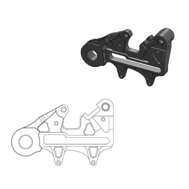 Entretoise Husaberg 250 FE (12-14) arrière 240 mm - Moto Master MM-211109