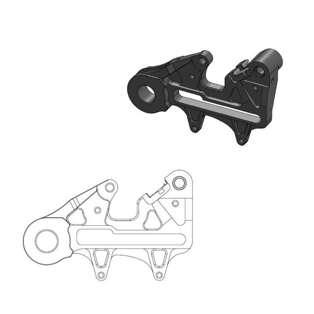 Entretoise Husqvarna 450 FE (18-21) arrière 240 mm - Moto Master MM-211112