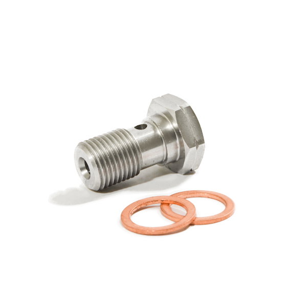 Vis de durite de frein M10x1 + Paire de rondelles en cuivre MM-213017