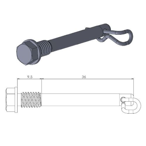 Axe d’étrier de frein Husqvarna 85 TC (14-20) arrière Moto Master MM-213042