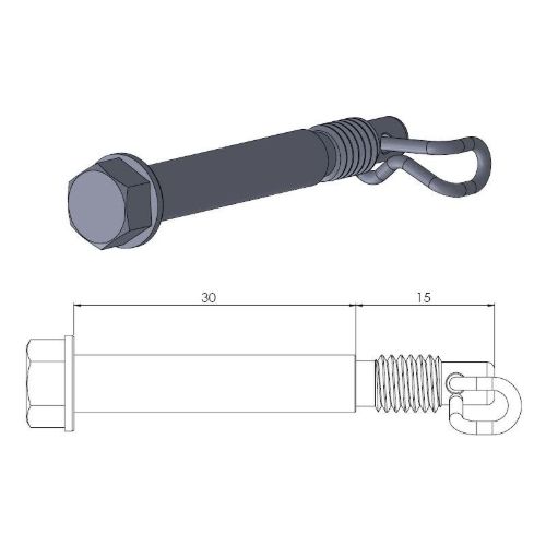 Axe d’étrier de frein Husqvarna 85 TC (14-20) avant Moto Master MM-213043