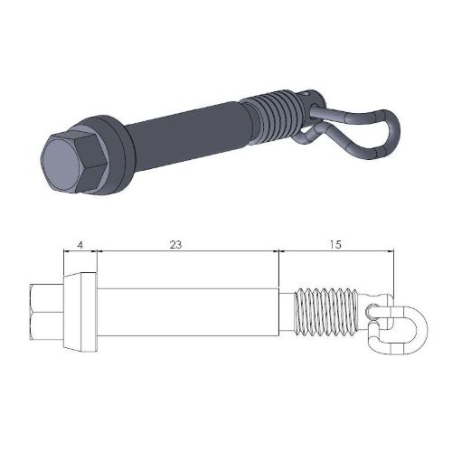 Axe d’étrier de frein Husqvarna 65 TC (17-22) avant Moto Master MM-213046