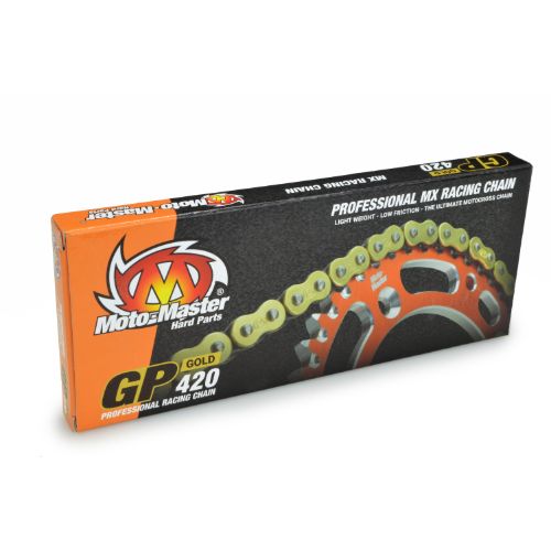 Chaîne MM pas de chaîne 420 GP cross professionnel sans O-RING 134 maillons -or MM-642002