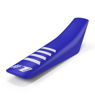 Housse de selle universelle Onegripper - Ribbed bleu et blanc Housse de selle universelle Onegripper - Ribbed bleu et blanc