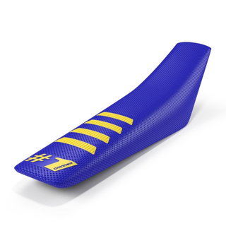 Housse de selle universelle Onegripper - Ribbed bleu et jaune Housse de selle universelle Onegripper - Ribbed bleu et jaune