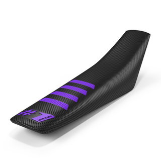 Housse de selle universelle Onegripper - Ribbed noir et viola Housse de selle universelle Onegripper - Ribbed noir et viola