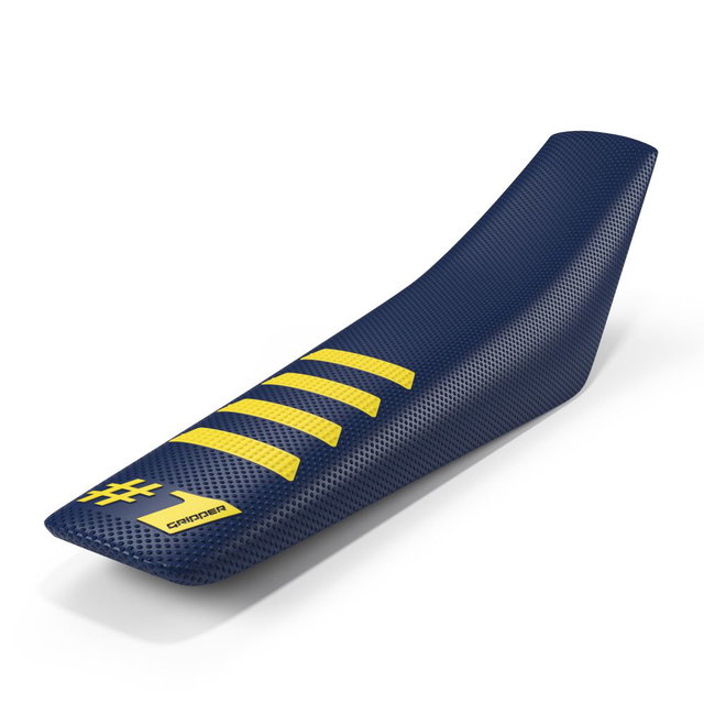 Housse de selle universelle Onegripper - Ribbed bleu scuro et jaune OSC02-DBYW