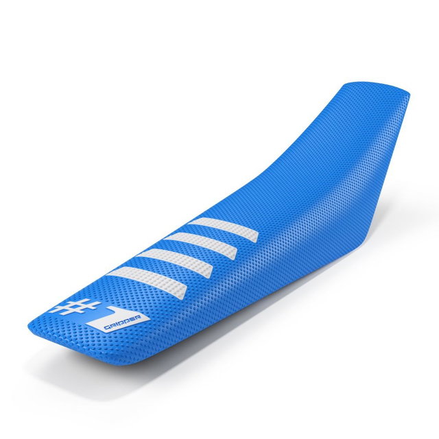 Housse de selle universelle Onegripper - Ribbed azzurro et blanc OSC02-LBWH