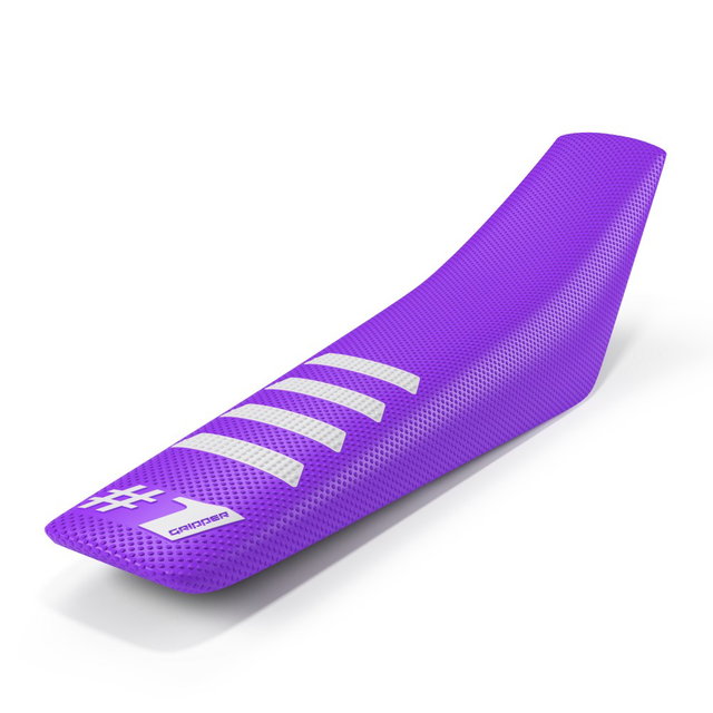 Housse de selle universelle Onegripper - Ribbed viola et blanc OSC02-PLWH