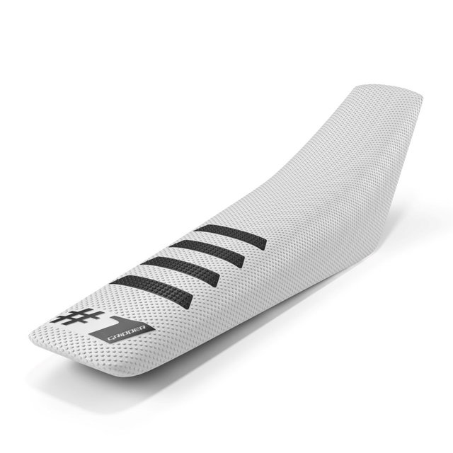 Housse de selle universelle Onegripper - Ribbed blanc et noir OSC02-WHBL