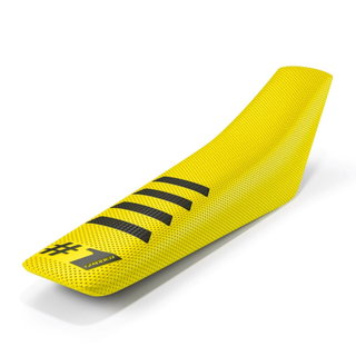 Housse de selle universelle Onegripper - Ribbed jaune et noir Housse de selle universelle Onegripper - Ribbed jaune et noir