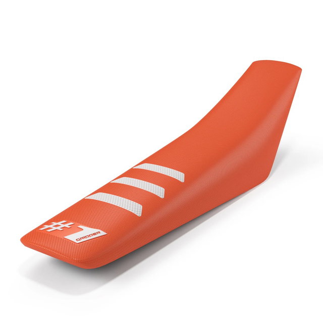 Housse de selle universelle Onegripper - Light Rib orange et blanc OSC03-OEWH