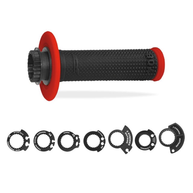 Paire de poignées Lock-On Pro Grip 708 - rouge noir PG-708-149