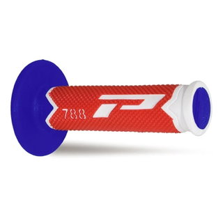 Paire de poignées Pro Grip 788 - blanc rouge bleu