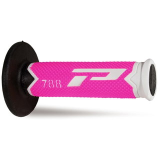 Paire de poignées Pro Grip 788 - blanc fuchsia fluo noir