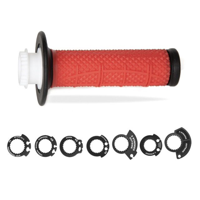 Paire de poignées Lock-On Pro Grip 809 - noir rouge PG-809-125