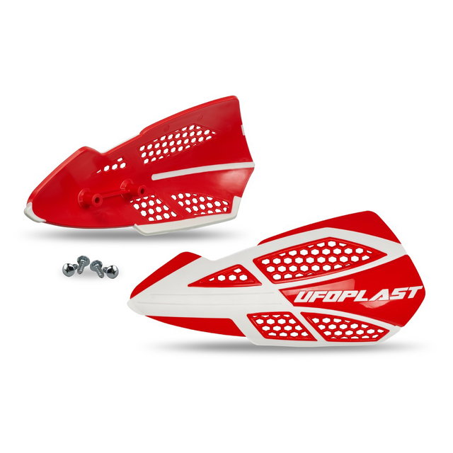 Paire de protège-mains UFO VOYAGER pour fixations de leviers rouges PM01668-070