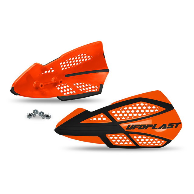 Paire de protège-mains UFO VOYAGER pour fixations de leviers orange PM01668-127