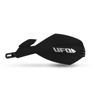 Paire de protège-mains fermés UFO MUGAN pour guidon 28,6 mm noirs