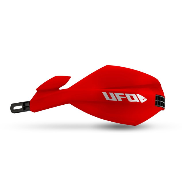 Paire de protège-mains fermés UFO MUGAN pour guidon 28,6 mm rouges PM01673-070