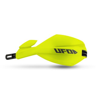 Paire de protège-mains fermés UFO MUGAN pour guidon 28,6 mm jaune fluo