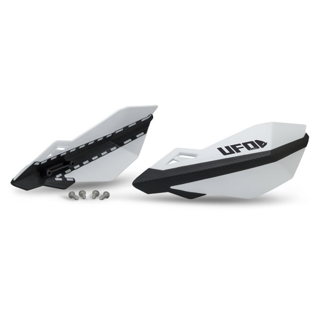 Paire de protège-mains UFO TRAXION pour fixations de leviers blancs PM01676-040