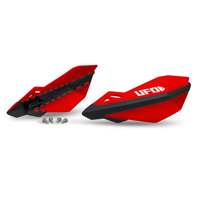 Paire de protège-mains UFO TRAXION pour fixations de leviers rouges PM01676-062
