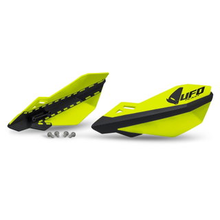 Paire de protège-mains UFO TRAXION pour fixations de leviers jaunes