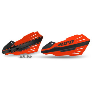 Paire de protège-mains UFO MERCURY pour fixations de leviers orange fluo