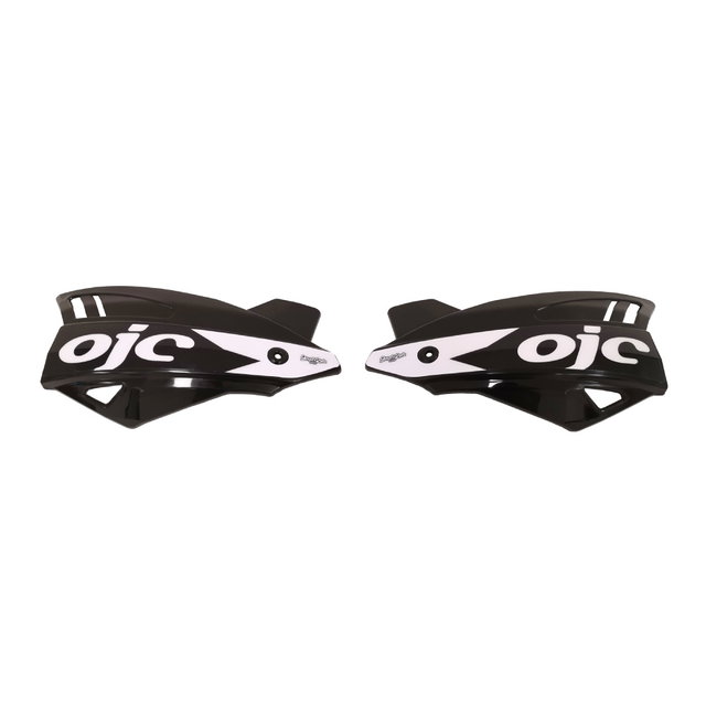Paire de protège-mains OJC SHARK universel noirs (autocollant blanc) PNSK.NW